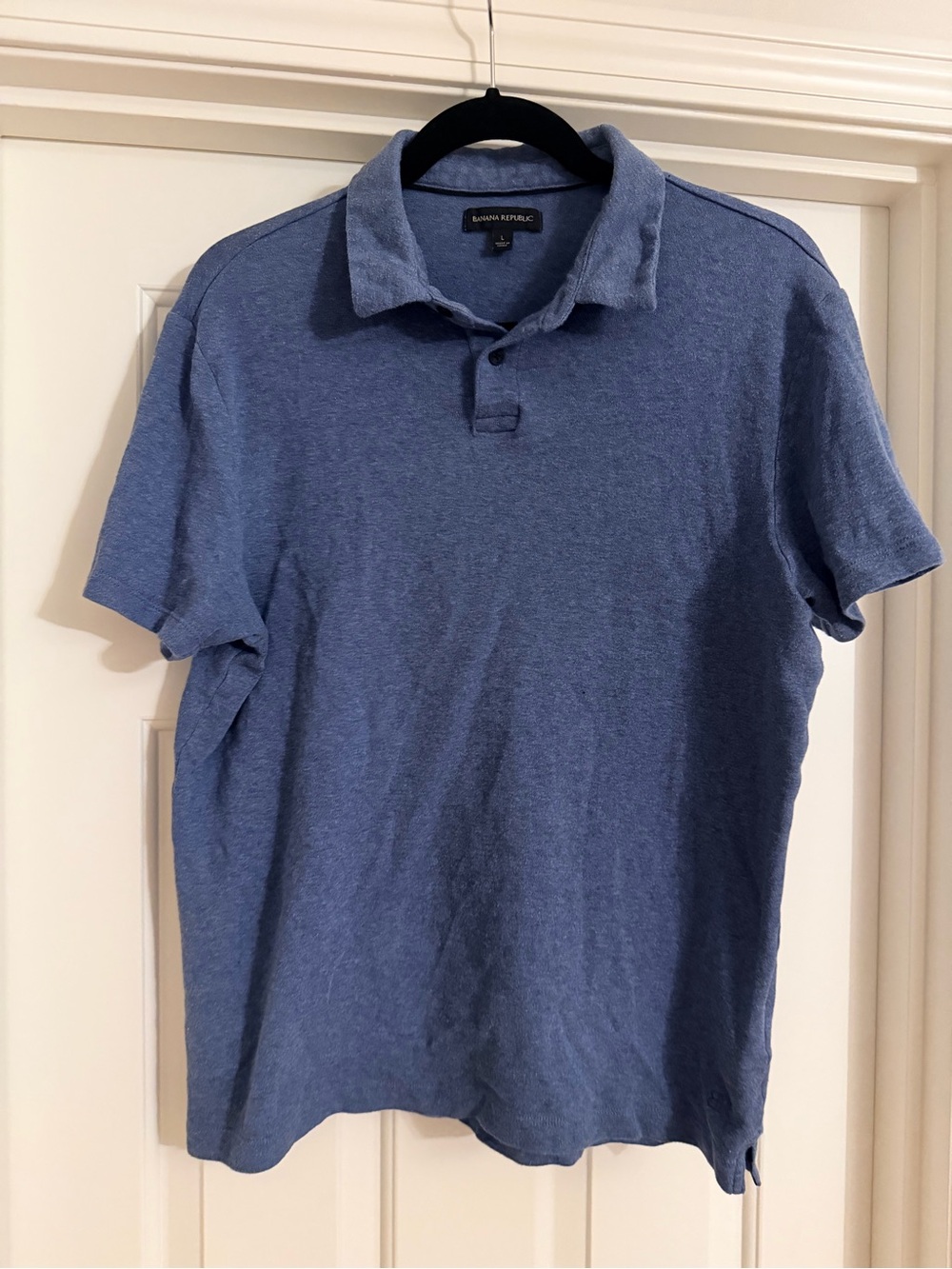 Banana Republic Men’s Heathered Blue Polo